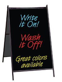 Write-On Wash-Off A-Frame Sign - Black