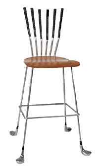 Golf Club Bar Stool - Swivels