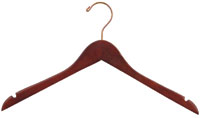 17" Walnut Top Hanger - Brass Hook
