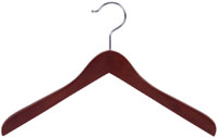 17" Walnut Coat Hanger - Chrome Hook