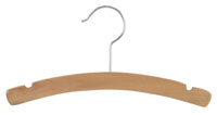 10" Children's Top - Natural Wood Hanger - Chrome Hook