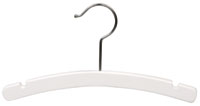 10" Children's Top - White Wood Hanger - Chrome Hook