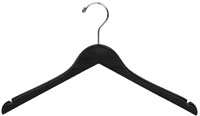 17" Black Top Hanger - Chrome Hook