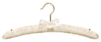 16" Ivory Satin Top Hanger - Chrome Hook