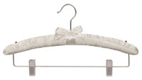 16" Ivory Satin Combination Hanger - Chrome Hook