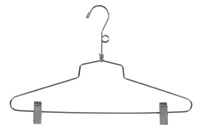 12" Polished Chrome Combination Hanger with Clips