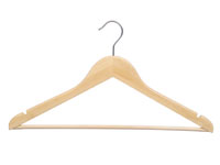 17" Flat Bamboo Suit Hanger - Light Finish