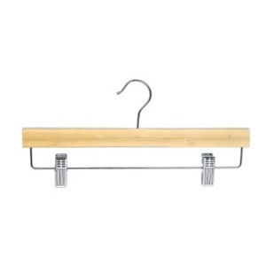 14" Bamboo Flat Pant/Skirt Hanger - Light Finish