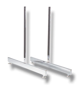 2' Rectangular Leg with Levelers Chrome