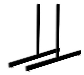 2' Rectangular Grid Leg with Levelers Black