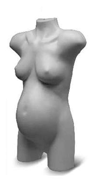 Half Round Maternity Display � slatwall Bracket - White