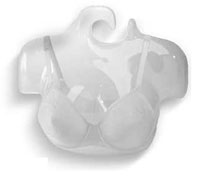 Women�s Hanging Bust Form � Clear