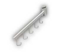 Square Tube 5 J Hook Waterfall White