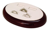 Rosewood Oval Ring Display - 5 Slot