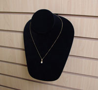 Black Velvet Slatwall Necklace Display - 7" X 8 7/8"