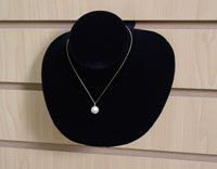 Black Velvet Slatwall Necklace Display - 5 3/4" X 5 3/8" 