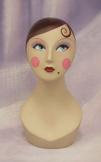 Madeline Black Hair Mannequin Head