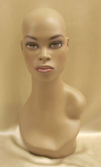 Yolanda Female Mannequin Head in Espresso