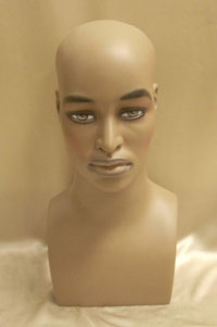 Tyrone Male Mannequin Head in Espresso