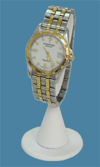 White Leatherette Watch Jewelry Display