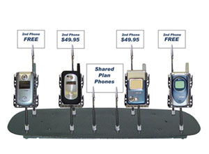 M.C.S 4 Group Cell Phone Display Station Complete
