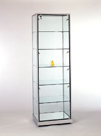 Gamma Rectangular Tower Display Case with Top-in-Glass
