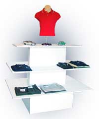 3 Tier Rectangular Display Table with Caster Kit