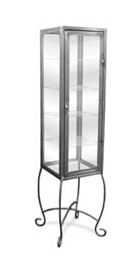 Scroll Style Upright Display Case