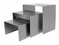 Raw Steel Riser Set of 3