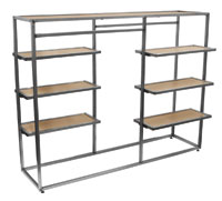 Double Sided Shelf/Hangrail Unit