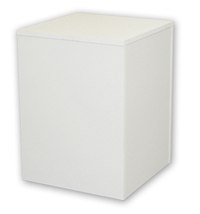 Large Wood Pedestal - White