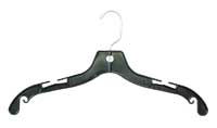 17" Black Top Hangers with Chrome Hook
