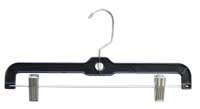 14" Black Skirt Hangers with Chrome Hook