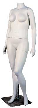 Headless Elizabeth Plus Size Mannequin - Hands by Sides