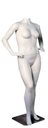 Headless Elizabeth Plus Size Mannequin - Hands on Hips