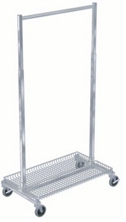 Rolling Rack - Fitting Room Rack with Shelf