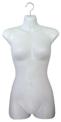 Heavyweight Female Torso Form with Swivel Hook-White