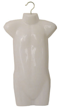 Standard Weight Children's Torso Form with Swivel Hook-White