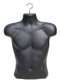 Heavyweight Men's T-Shirt Form with Swivel Hook-Black
