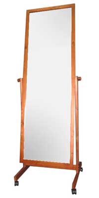 Tilting Wood Framed Floor Mirror