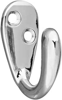 Single Fitting Room Hook - Chrome