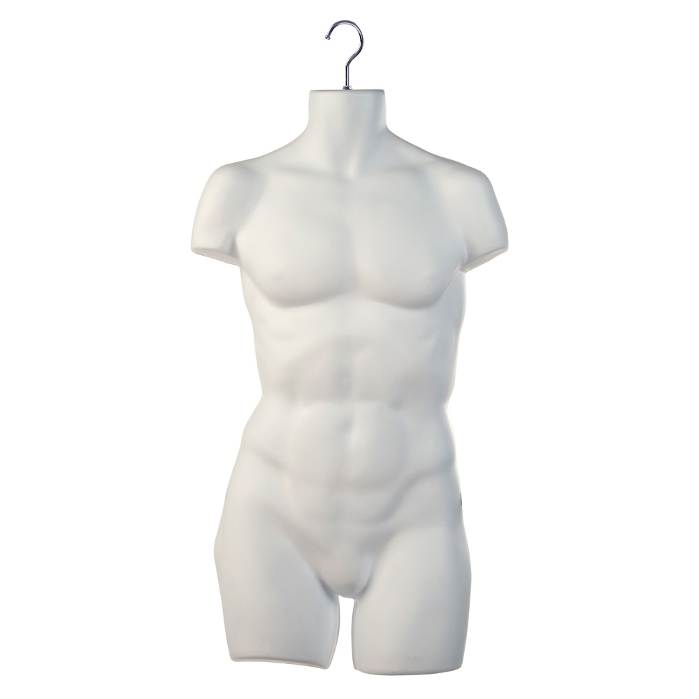 Half Round Mens Torso Form White