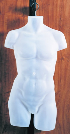 Half Round Mens Torso Form Frosted