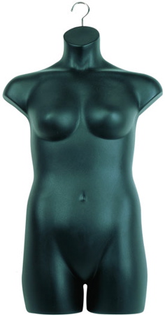 Half Round Plus Size Torso Form Black