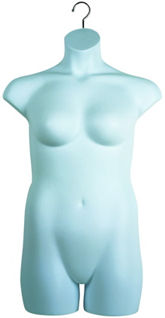 Half Round Plus Size Torso Form White