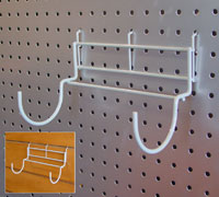 Multi-Fit Heavy Duty Double Utility Hook - Slatwall or Pegboard