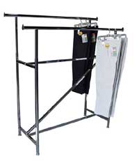Garment Rack - Double Rail Rack with Z Brace - Upper Midwest Delivery Area