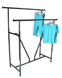 Garment Rack - Double Rail Rack with V Brace