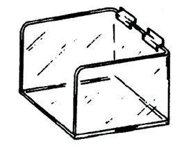Flat Slatwall Display Bin