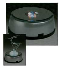Lighted Silver Mirrored Turntable